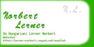 norbert lerner business card